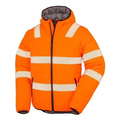 (L, Fluorescent Orange) Result Genuine Recycled Unisex Adult Ripstop Safety Jacket