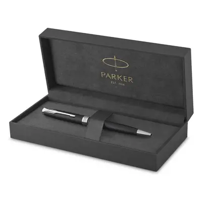 Parker Sonnet Ballpoint Pen | Matte Black Lacquer with Palladium Trim | Medium Point Black Ink |