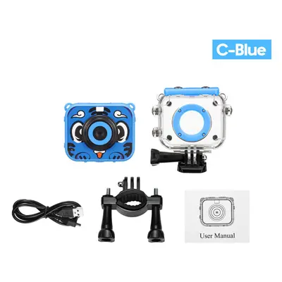 (Blue, C) HD 2.0 Inch LCD Screen Children Mini Digital 1080P Camera Camcorder with 400mAh Rechar