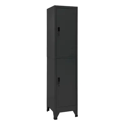 vidaXL Locker Cabinet Anthracite cm Steel Storage Office Cabinet Furniture