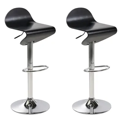 Set of Bar Chairs LIVERPOOL Swivel Black