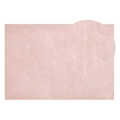 Faux Rabbit Fur Rug x cm Pink THATTA