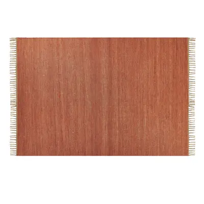 Jute Area Rug x cm Red LUNIA