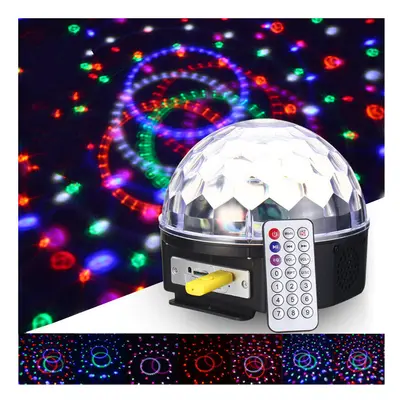 18W Crystal Ball Magic RGB LED Stage Light Remote Control MP3 DJ Club Pub Disco Party Lamp AC100