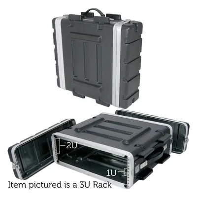 19" 4U ABS Equipment Flight Case Mixer Patch Panel Storage Box Handle Transport