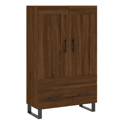 (brown oak) vidaXL Highboard Sideboard Storage Cabinet Side Cabinet Black Engineered Wood