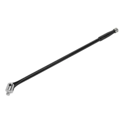 600mm Breaker Pull Bar - Replaceable 1/2" Sq Drive Knuckle - Black Chrome Finish