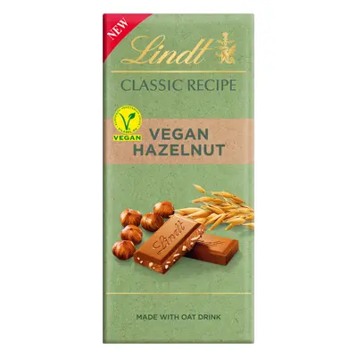 LINDT Classic Recipe Bar - Vegan Hazelnut 100g (Pack of 20)