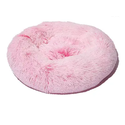 (Pink) 60cm Plush Fluffy Soft Pet Bed for Cats & Dogs Calming Bed Pad Soft Mat Home