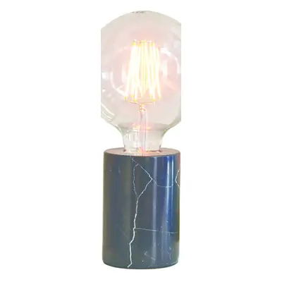 Table Lamp Polished Black Marble 60W E27 Bedside Light Base Only