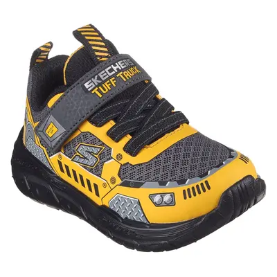 (8 UK Child, Charcoal/Yellow) Skechers Boys Skech Tracks Trainers