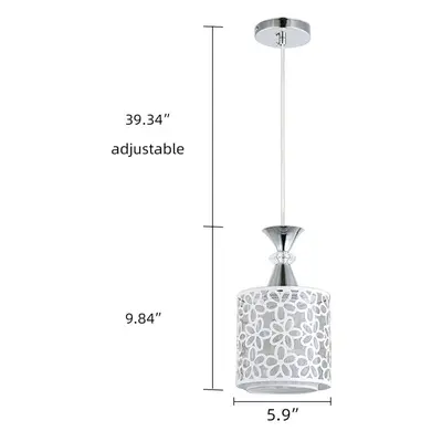 (Single Head, E26) Modern Flower Petal Ceiling Light LED Pendant Lamp Dining Chandelier Room Dec