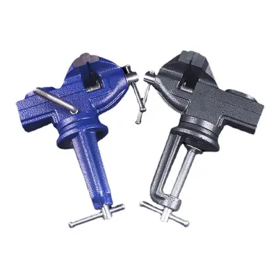 (Blue) Household Universal Multi-Functional Bench Pliers Tool Miniature Flat Clamp Bench Vises