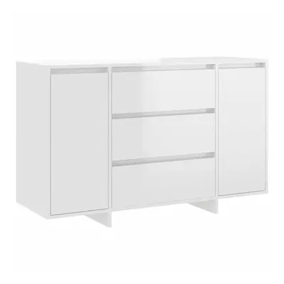 (high gloss white) vidaXL Sideboard with Drawers Cupboard Cabinet Highboard Engineered Wood