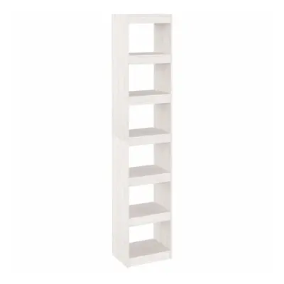 (white, x x cm) vidaXL Book Cabinet/Room Divider Storage Book Rack Bookshelf Solid Wood Pine