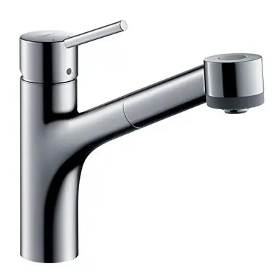 hansgrohe Talis kitchen tap with pull out spray, 150Â° swivel spout, spray patterns and lockable