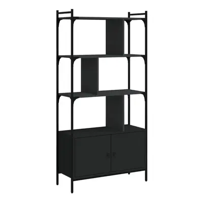 (black, 76.5 x x 154.5 cm) vidaXL Bookcase with Doors Book Shelf Storage Shelf Organiser Enginee