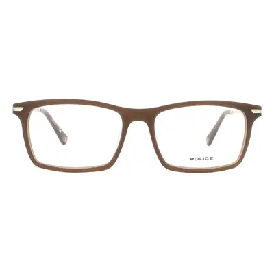 Police Glasses Frames Highway VPL473 6W8M Matte Transparent Havana Men