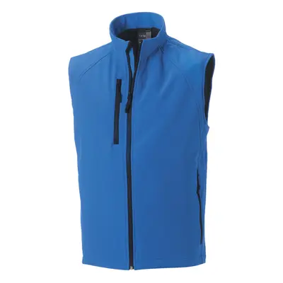 (XL, Azure Blue) Russell Mens Layer Soft Shell Gilet Jacket