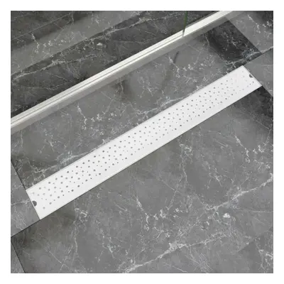 vidaXL Linear Shower Drain Bubble 930x140mm Stainless Steel Bathroom Channel