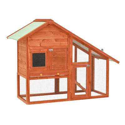 vidaXL Solid Firwood Rabbit Hutch Wooden Garden Pet Carrier Habitat Cage House