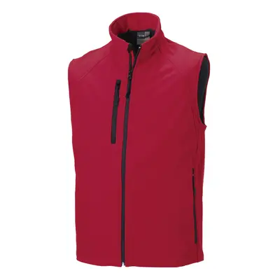 (L, Classic Red) Russell Mens Layer Soft Shell Gilet Jacket