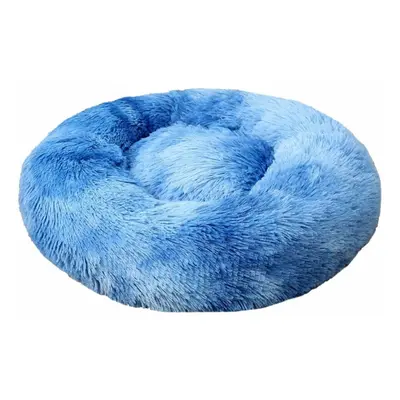 (Blue) 80cm Plush Fluffy Soft Pet Bed for Cats & Dogs Calming Bed Pad Soft Mat Home