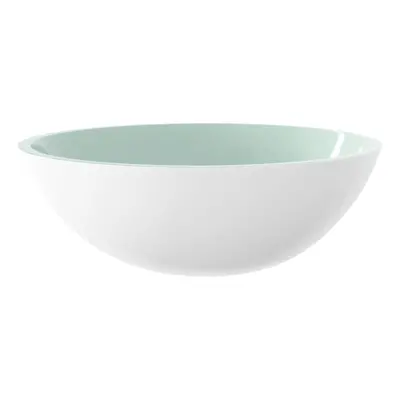 (White) vidaXL Basin Glass Bathroom Washroom Sink Bowl Plumbing Fixture Multi Colours