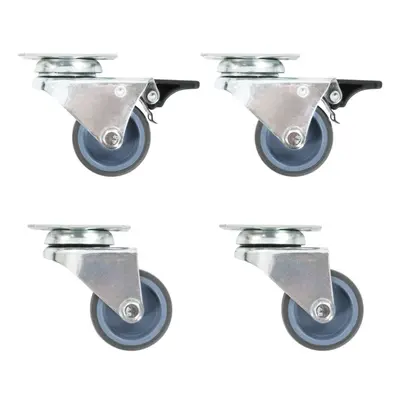 (24 pcs) vidaXL Twin-wheel Swivel Casters Furniture Caster Trolley Wheel Caster 100kg