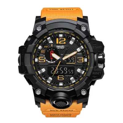 (Orange) Waterproof Sport Dual Display Watch