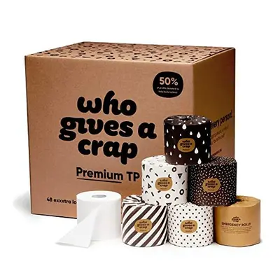 Who Gives A Crap ? Premium Bamboo Toilet Roll | Box of Toilet Rolls (3-Ply, Sheets) | Soft, Stro