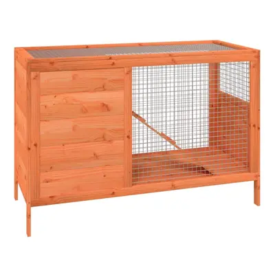 (brown) vidaXL Rabbit Hutch Rabbit Run Bunny House Wooden Animal House Solid Wood Pine