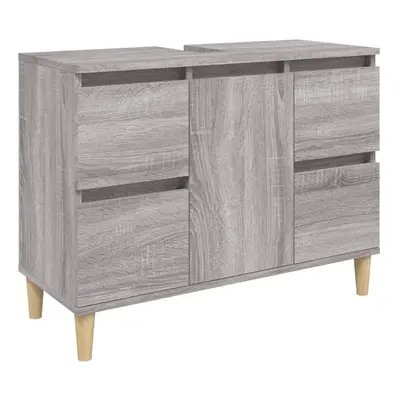 (grey sonoma) vidaXL Sink Cabinet Vanity Unit Under Sink Cabinet Sonoma Oak Engineered Wood