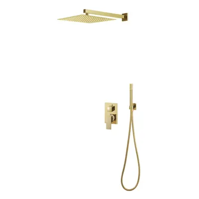 vidaXL Shower System Stainless Steel Gold Bathroom Bathtub Shower Set