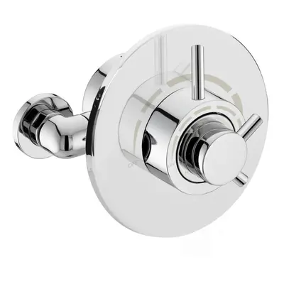 Traditional Round Exposed Thermostatic Shower Valve With Bottom Outlet | Resel