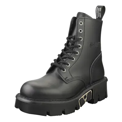 (7) New Rock M-mili084n-s3 Unisex Ankle Boots in Black