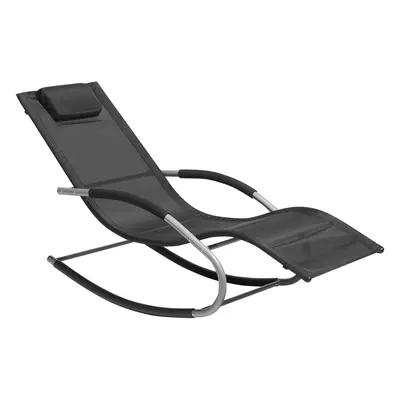 Sun Lounger Metal Black CARANO