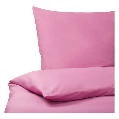 Duvet Cover Set Solid HARMONRIDGE Sateen Cotton Pink