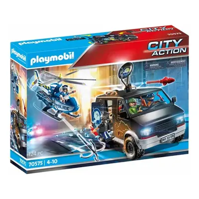 Playmobil City Action Police Helicopter Pursuit with Runaway Van Playset Is Complete With Access