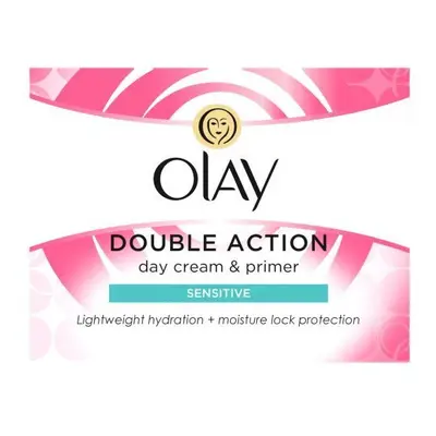 Olay Double Action Moisturiser Day Sensitive Cream and Primer, ml