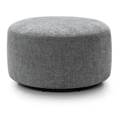 (Steel Grey) Ingrid Chenille Swivel Footstool