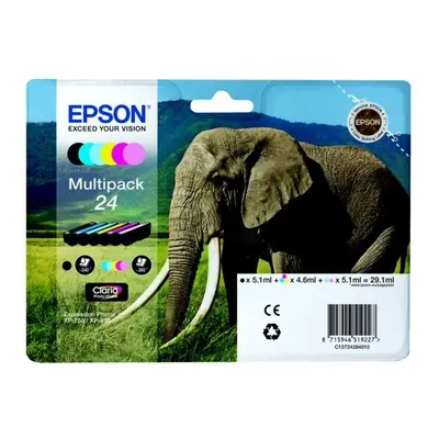 Epson C13T24284011 (24) Ink cartridge multi pack, pages, 1x240pg + 5x360pg, 1x5.1ml + 5x4.6ml, P