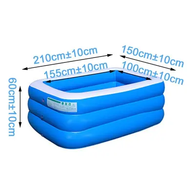 (type2) 1.5/2.1/3.05M Layers Portable Inflatable Swimming Pool Adults Kids Bath Bathtub Foldable