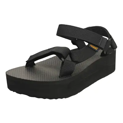 Teva Flatform Universal Womens Walking Sandals in Black - UK