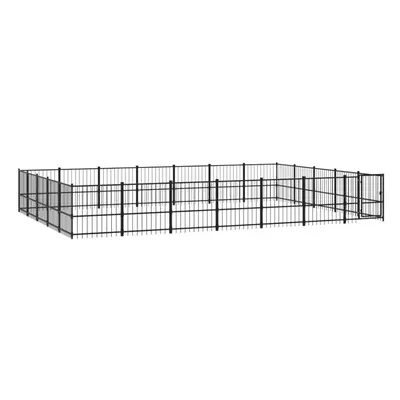 (679 x x cm) vidaXL Outdoor Dog Kennel Steel Dog Crate Pet Cage Puppy Enclosure Multi Sizes