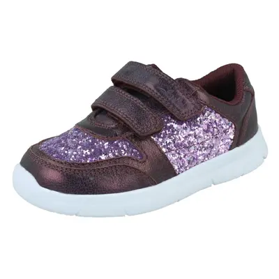 (Lilac, UK Child) Girls Clarks Lightweight Trainers ATH Sonar