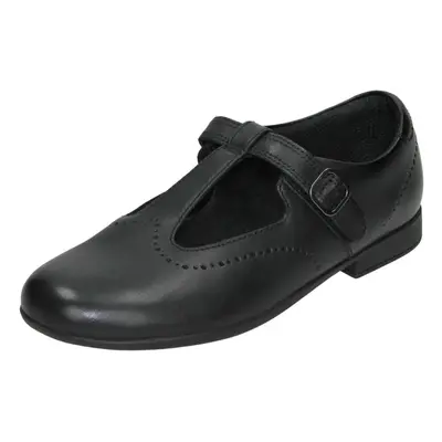 (Black, UK 12.5 Child) Girls Clarks Formal/School Shoes Scala Seek - G Fit