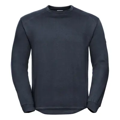 (3XL, French Navy) Russell Workwear Mens Crew Neck Set In Sweatshirt Top