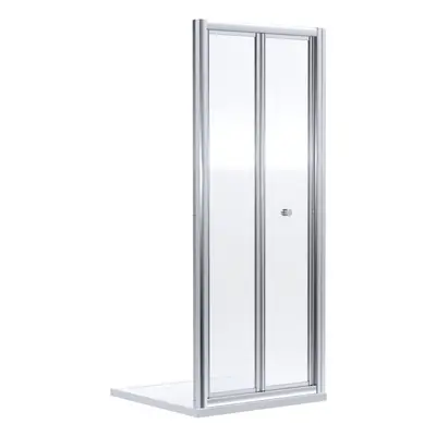 Ruwa 4mm Toughened Safety Glass Bi-Fold Shower Door - x 760mm - Chrome - Balterley