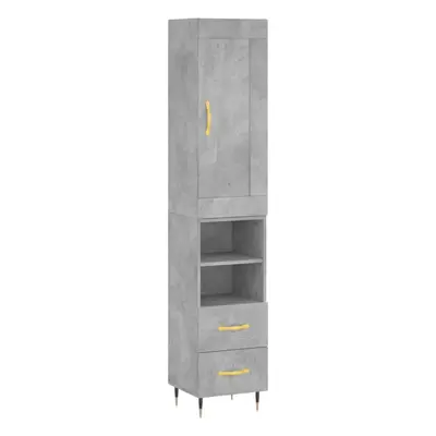 (concrete grey, drawers shelves) vidaXL Highboard Sideboard Storage Cabinet Home Side Cabinet En